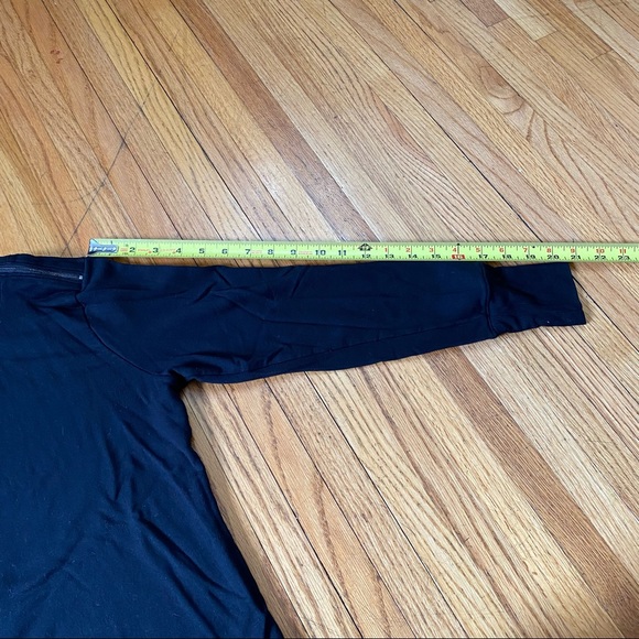 Athleta Black Zip Shoulder Boat Neck Pullover Women's S Modal Blend Sweatshirt - Picture 10 of 10